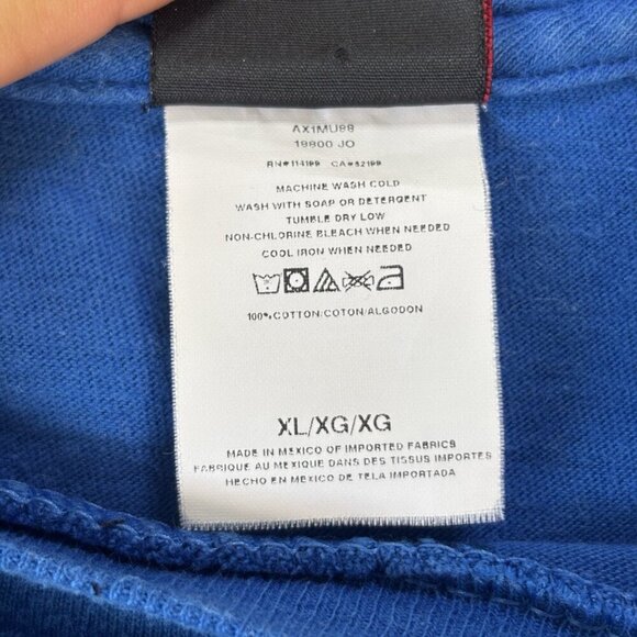 Vintage 90s Quiksilver Youth T-shirt XL Blue Y2K Streetwear Skater Skateboard - Picture 7 of 12